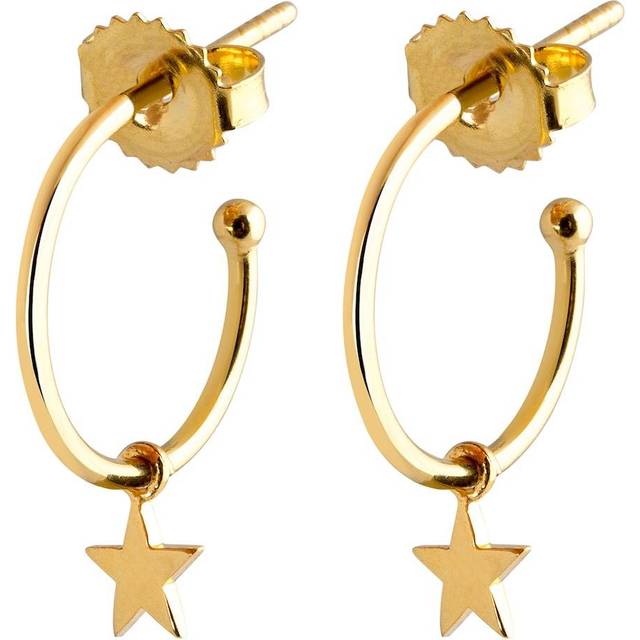 Mini Hoops örhänge Star (guld)