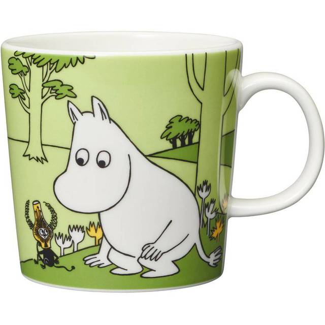 Moomin Arabia - Mumin Mugg 30 cl Mumintrollet Gräsgrön - Kaffekoppar - Tove Jansson - Grön
