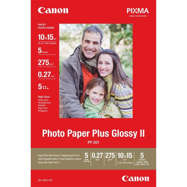 Original Canon PP201 Photo Paper 10x15 5 sheets