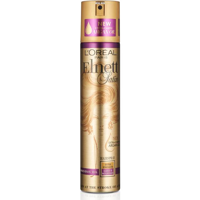 L'Oreal Elnett Care for Dry Damaged Hair Strong Hold Argan Oil Shine Hairspray 200ml