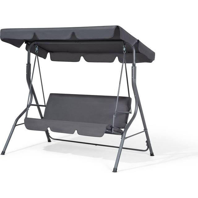 Garden Furniture - Outdoor Furniture - Garden Swing - Swing Seat - 3 Seater - Dark Grey - CHAPLIN