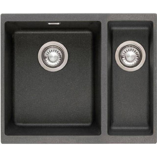 Franke SID 160 1.5 Bowl Carbon Black Tectonite Undermount Kitchen Sink And Waste