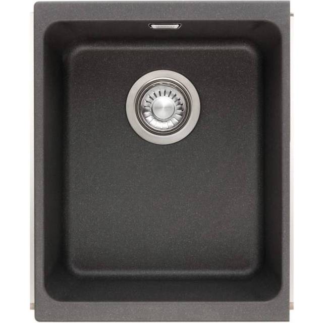 Franke SID 110-34 1.0 Bowl Black Tectonite Undermount Kitchen Sink And Waste Kit