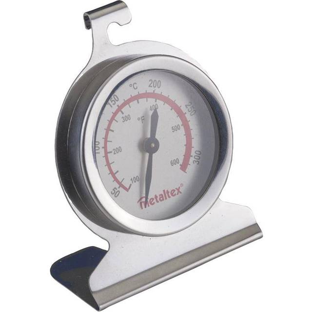 Metaltex Ugnstermometer – grilltermometer, rostfritt stål, silver, storlek: 3,8 x 9,5 x 15,8 cm 298052