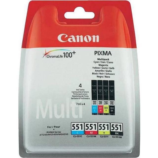 Canon CLI-551 BK/C/M/Y bläckpatron 4-pack (original)