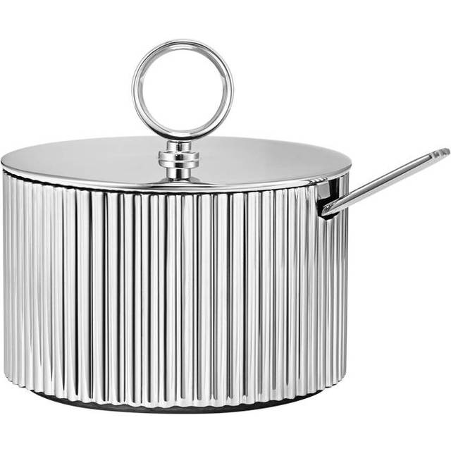 Georg Jensen Bernadotte sugar bowl with spoon Stainless steel