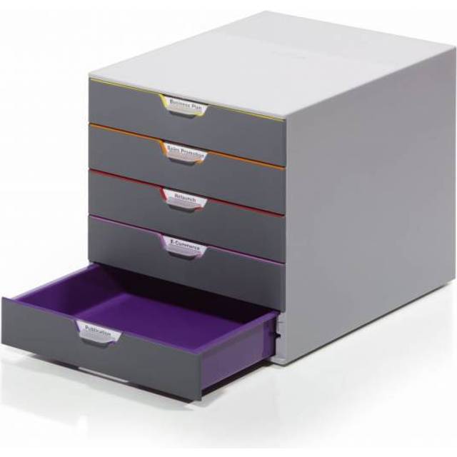 Durable 762527 förvaringsbox VARICOLOR MIX 5 lådor i olika färger