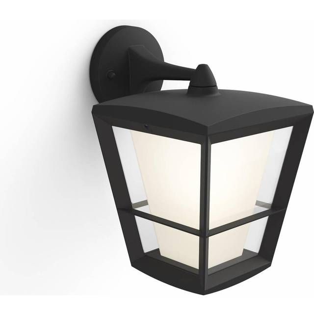 Philips Hue White and Colour Ambiance Econic LED Smart Outdoor Wall Lantern, Black