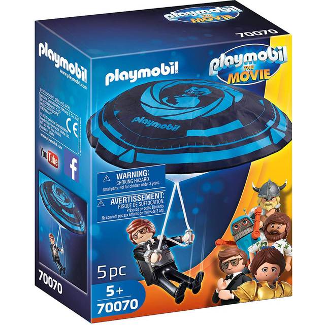 Playmobil the Movie 70070 Rex Dasher with Parachute Toy Playset