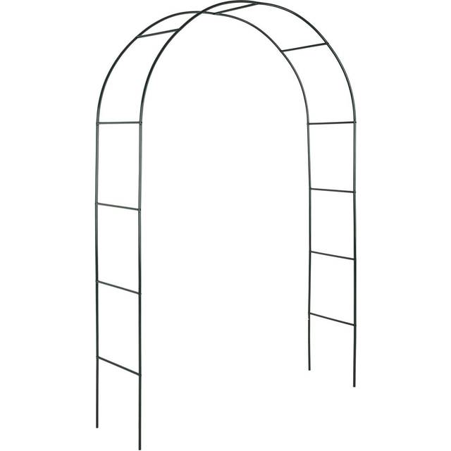 Tectake 140cm x 40cm x 240cm Steel Rose Garden Arch Decoration, none