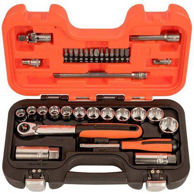 Bahco 34 Piece 3/8" Drive Socket and Screwdriver Bit Set Metric 3/8"