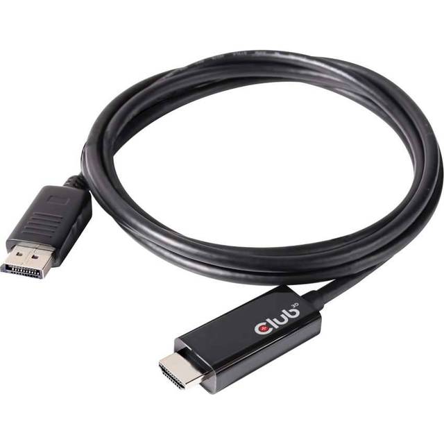 CLUB3D DisplayPort anslutningskabel 2,00 m CAC-1082 silver [1 x DisplayPort-kontakt – 1 x HDMI-kontakt]
