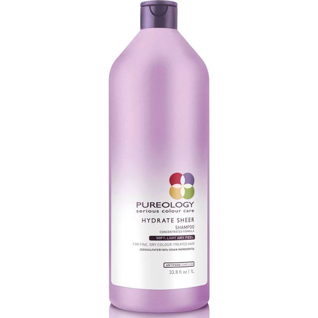 Pureology hydrate sheer, moisturising shampoo, for fine, colour treated hair, v
