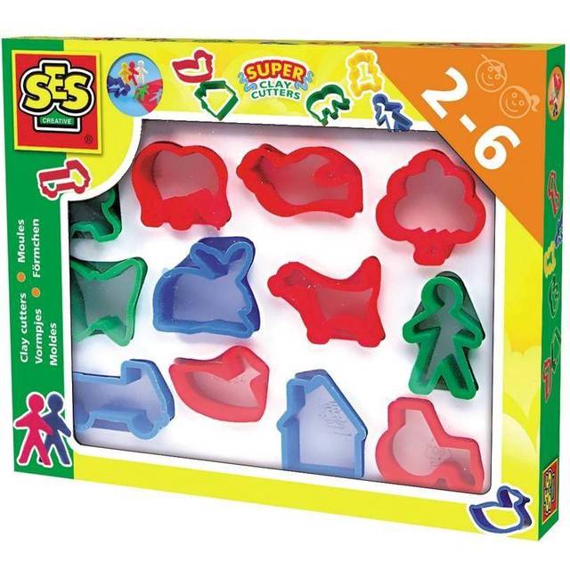 SES Creative Children's Modelling Dough Cutters Set, 12 Pieces