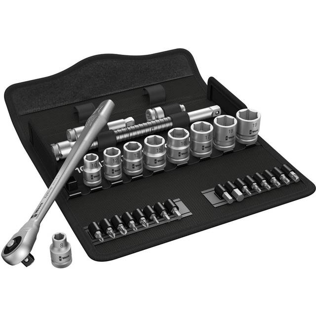 Wera 05004047001 8100 SB 7 Zyklop Metal Ratchet Set - Push-Through...