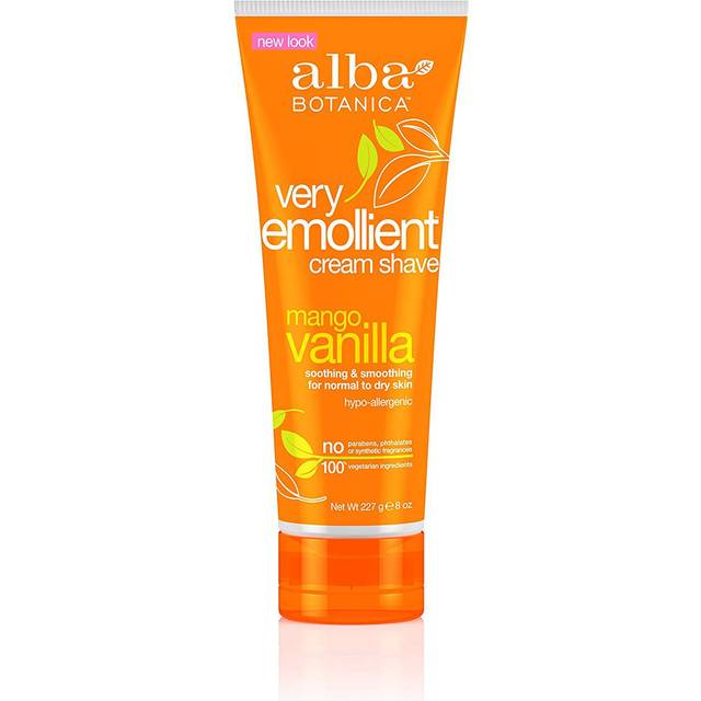 Alba Botanica, Natural, Berry Emollient Cream Shave, Mango Vanilla, 8 oz (227 g)