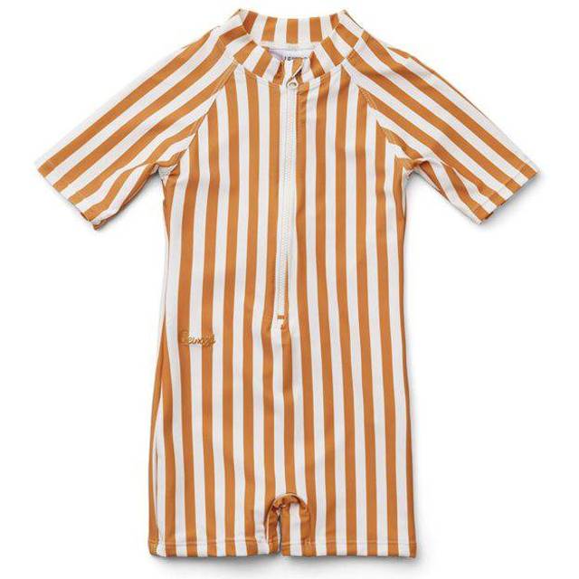 Liewood UV-dräkt/jumpsuit Max Swim stl 56/62, stripe mustard