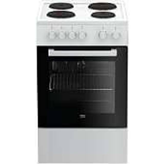 Beko FSE56000GW, Fristående köksspis, Vit, Rotations-, Vit, 4 zone(s), Främre till vänster