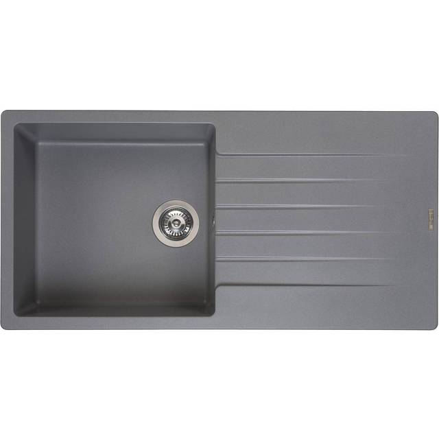 Reginox - Harlem10 Silver Grey 1 Bowl Kitchen Sink Drainer Granite