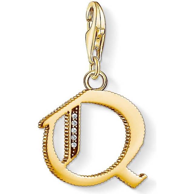 Thomas Sabo dam-berlock-berlock Q bokstav guld berlock klubb 925 sterlingsilver 1623-414-39