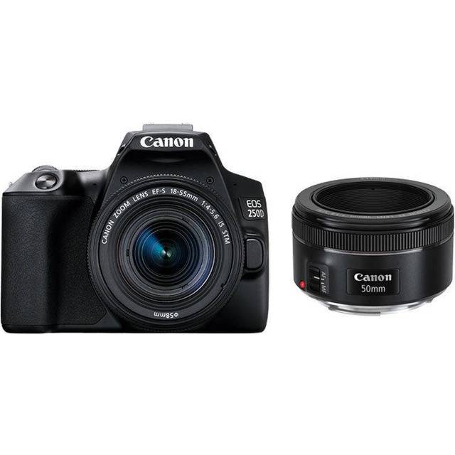 Canon EOS 250D Black + 18-55mm F4.0-5.6 IS STM + 50mm F1.8 STM