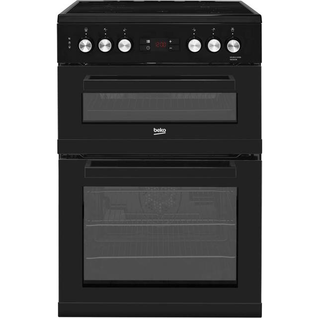 BEKO Pro XDC653K 60 cm Electric Ceramic Cooker - Black & Silver, Black,Silver/Grey