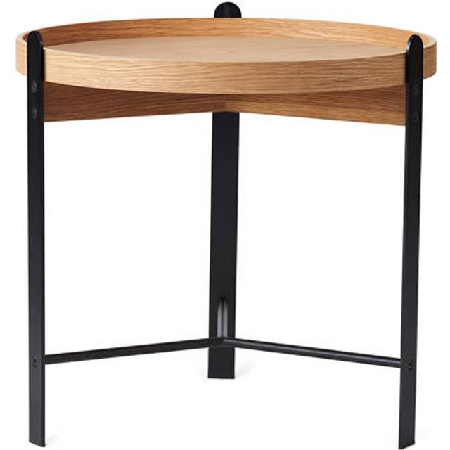 Warm Nordic Compose soffbord Ø50 cm med mässingsunderrede Smoked oak - Brun