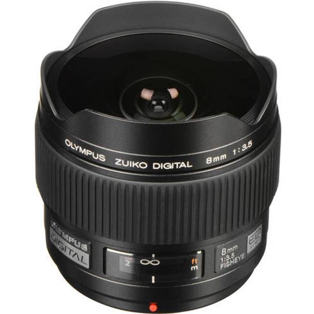 Olympus Zuiko 8mm f/3.5 E-ED Digital Fish-Eye Mirrorless Camera Lens in Black