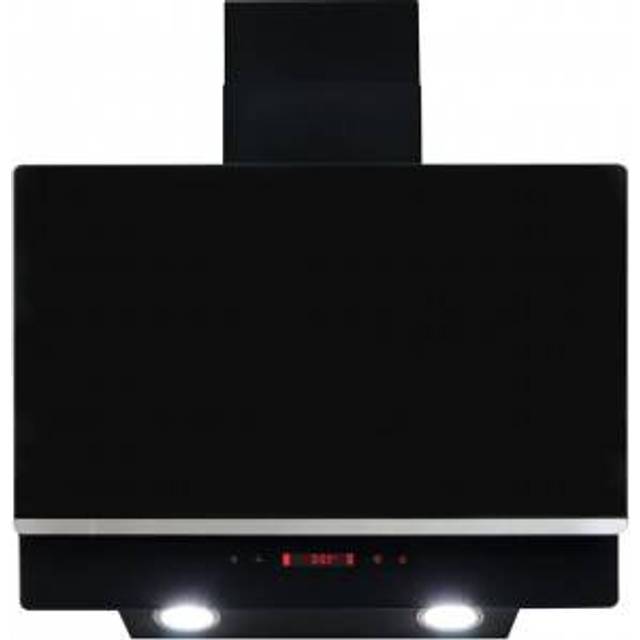 60cm Black Cooker Hood Kitchen Extractor Fan, Angled Design - AMICA AEA60BL