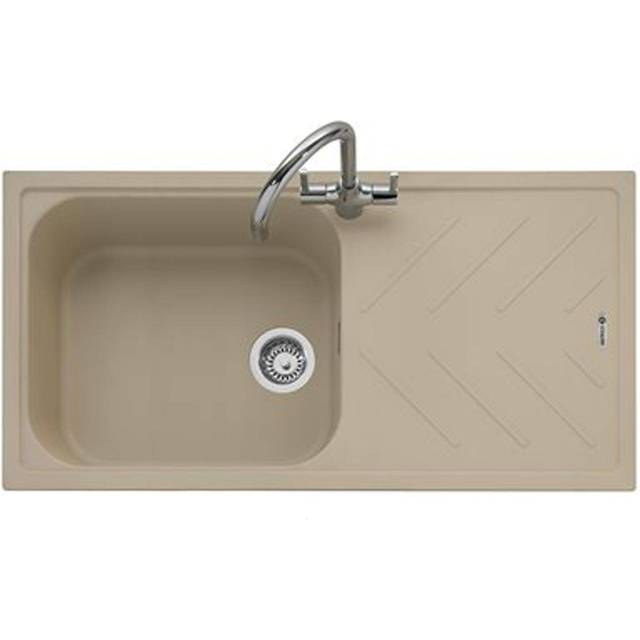 Caple VEI100DS Veis 100 Single Bowl Inset Sink Reversible Drainer - DESERT SAND