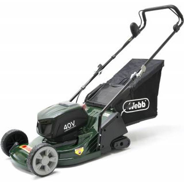 Webb WERR17LIP Cordless Rear Roller Rotary Lawn Mower - 43cm - Green