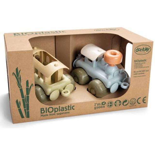 Dantoy BIO Plastic Tåg m. Vagn - 21 cm - Pastell - Dantoy - One Size - Tåg