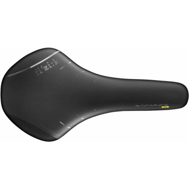 Fizik Antares 00 racercykelsadel med dubbelskalskonstruktion i helt kol och flätade kolskenor, Microtex-skydd gör detta mycket lätt, 140 g, storlek 275 x 140 mm, svart