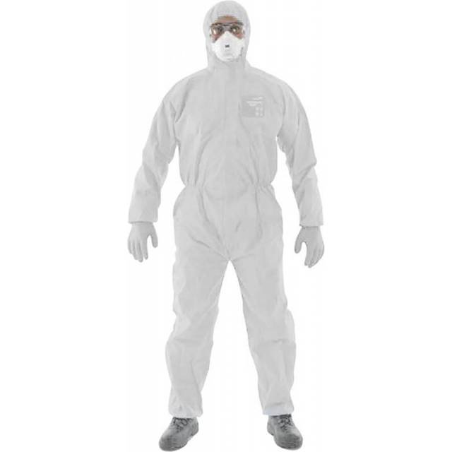 Ansell 1500 Plus Stitched - Model 111 Size L Protective Suits - White