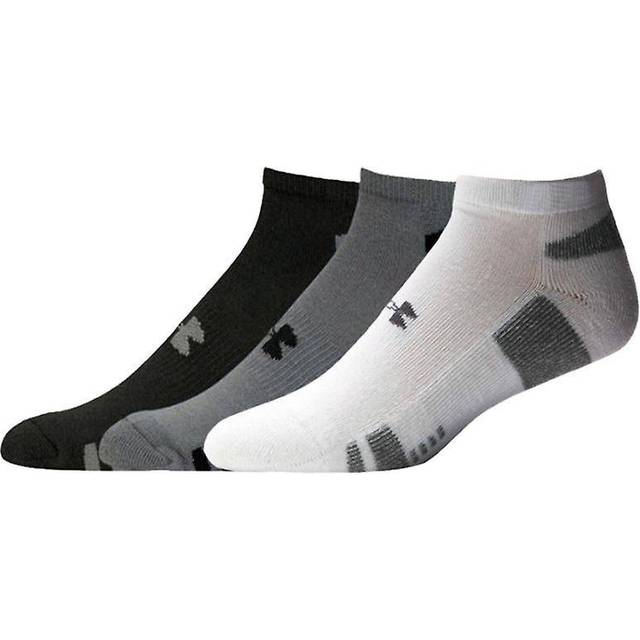 (L, Steel) Under Armour 2021 Unisex UA Heatgear NS Anti-Odor Arch Support Mesh Socks