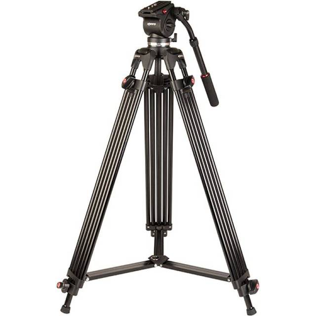 Kenro Twin Tube Video Tripod Kit (Aluminium) with VH01B Fluid Head (Ball Base)