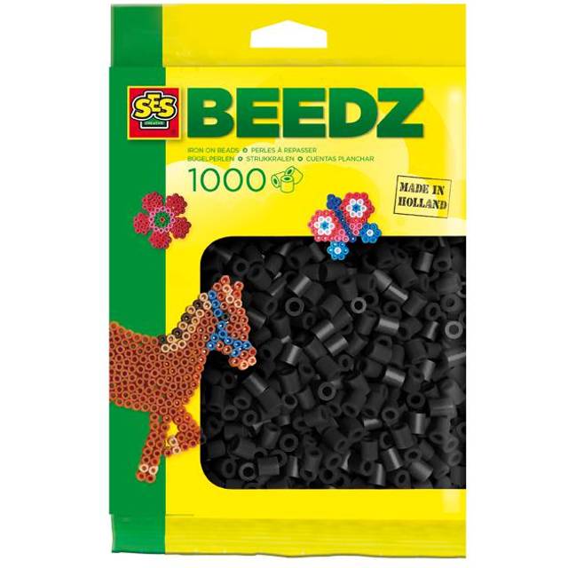 ironing beads Beedzplastic 1000 pieces black