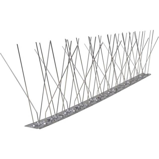 vidaXL 5-row Stainless Steel Bird & Pigeon Spikes Set of 6 3 m