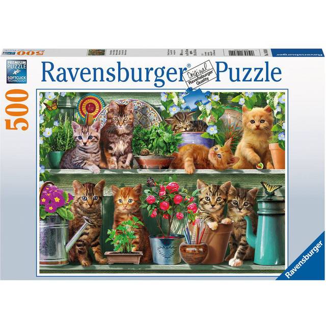 Pussel 500 Bitar Cats On The Shelf