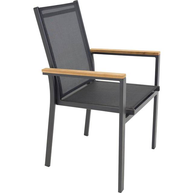 Venture Design Texas Stol - Hvid Med Teak Trädgårdsstolar