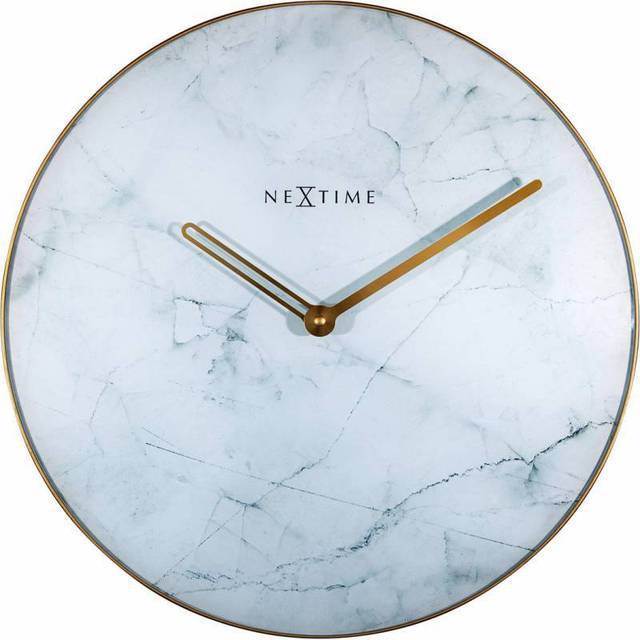 Väggklocka Marble ø40cm, Vit