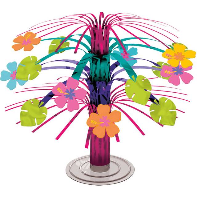 amscan 240093 Hibiscus Party Foil Cascade Centerpiece  75  Multi Color  1 Piece