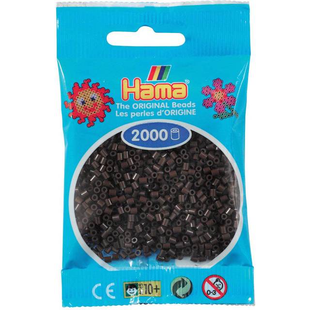 Hama Mini Pärlor 501-12 Brun - 2000 st.