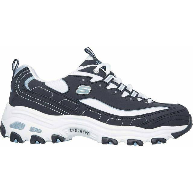 Skechers D'lites Biggest Fan dam Låga sneakers, Blue Navy Trubuck White Mesh Carolina Blue Trim Nvw, 39 EU