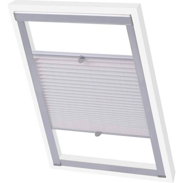 vidaXL Pleated Blinds White 104 Window Blackout Roller Daynight Screen Shade