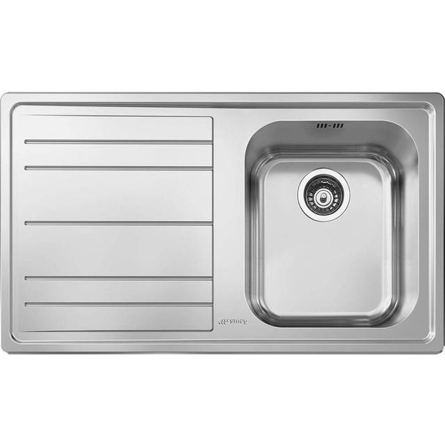 LE861S-2 Stainless Steel Single Bowl Inset Sink With Left Hand Drainer