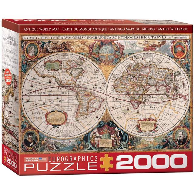 EG82201997 - Eurographics Puzzle 2000 Pc - Antique World Map