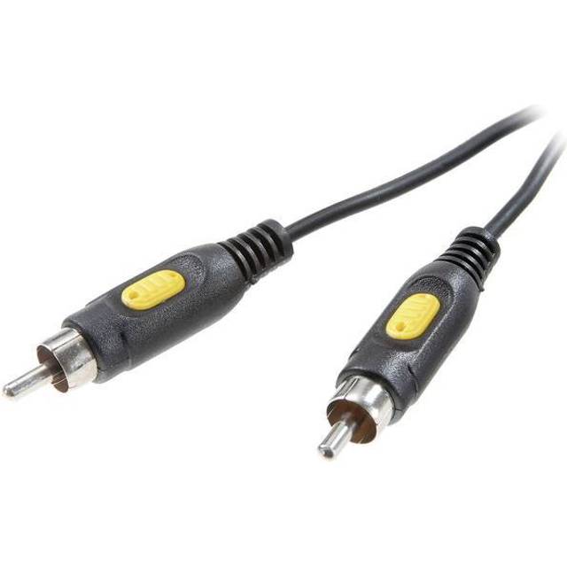 SpeaKa Professional Komposit RCA Video Anslutningskabel [1x RCA-hane - 1x RCA-hane] 5.00 m Svart