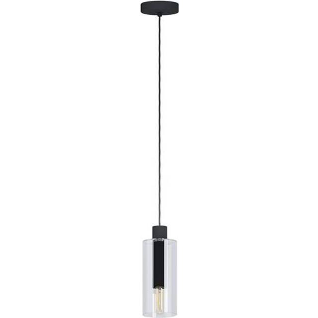 EGLO Montefino Pendant Light Cylinder - Black | TJ Hughes