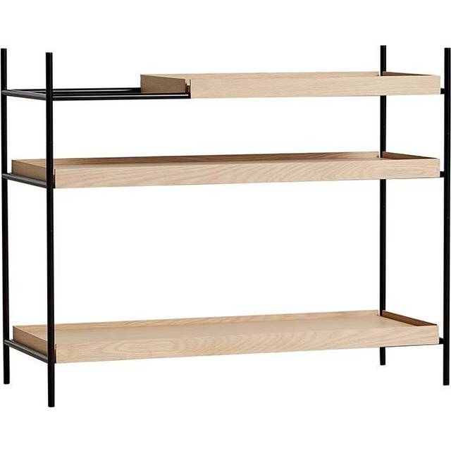Woud Tray Shelf Low H: 81 cm - White Pigmented Oak